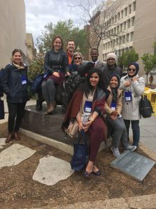 Hetsie wIth fellow Fulbrighters in DC