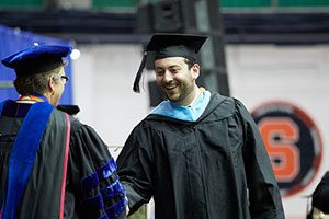 Master's student at graduation