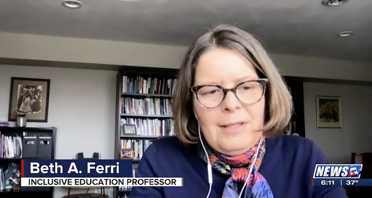 Beth Ferri speaks on Zoom to KBTX about dyslexic students