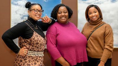 Three Black women standing together