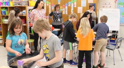 First grade students at Burton Street Elementary School, Cazenovia, NY