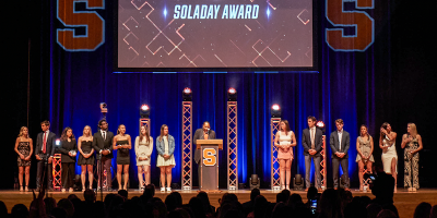 'Cuse Awards winners standing on stage together