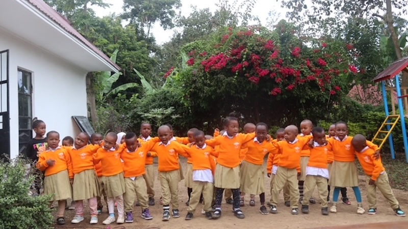 A group of kindergartners