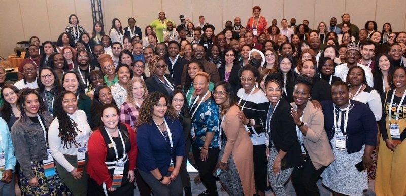 a large group shot of AACTE holmes scholars at the national conference