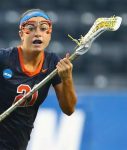 Kayla Treanor playing lacrosse