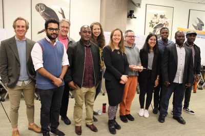 Mathematics education professors and graduate students pose for a photograph