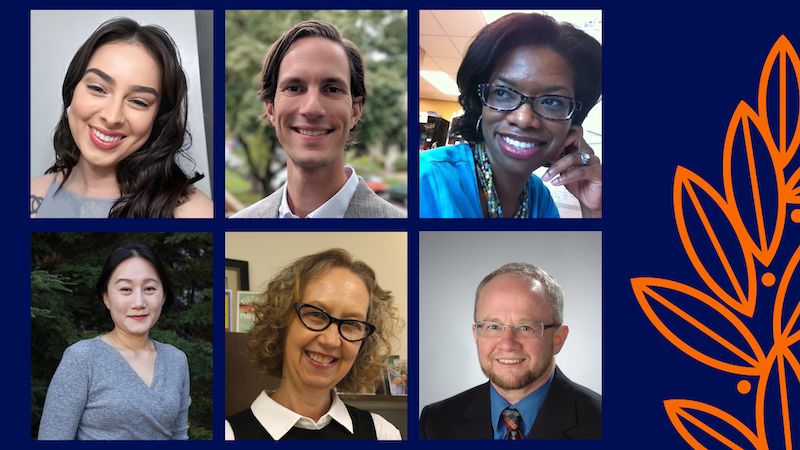 Headshots of six new faculty members