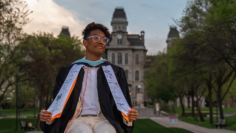 Graduation portrait of Sebastian Melendez '24, G'26