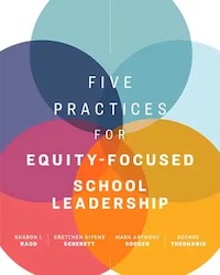Five Practices for Equity-Focused School Leadership book cover