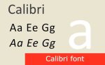 calibiri font example
