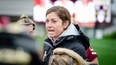 kayla treanor coaching players at harvard