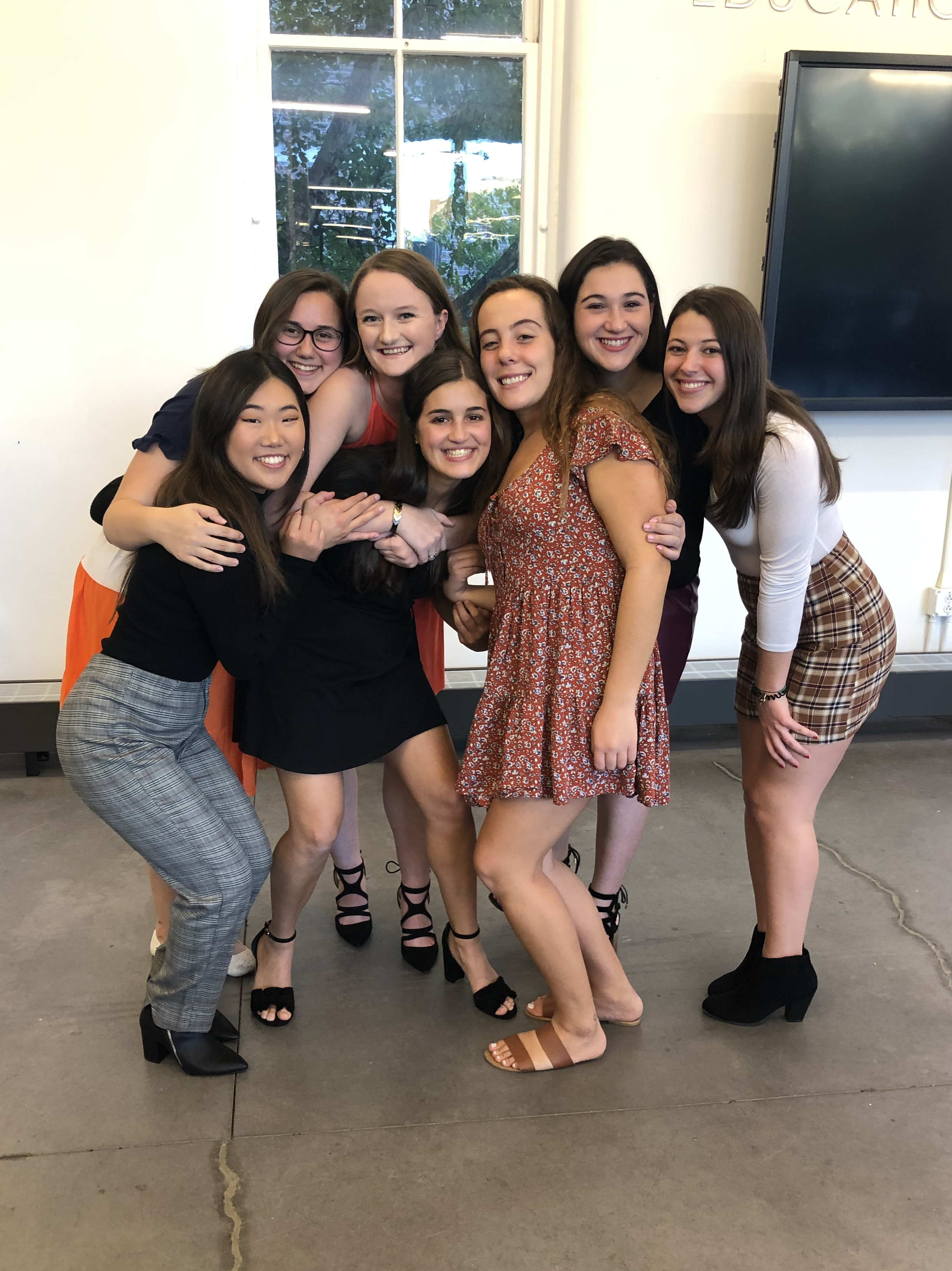 Maria Armas '22 with fellow Kappa Delta Pi members at initiation in Fall 2019