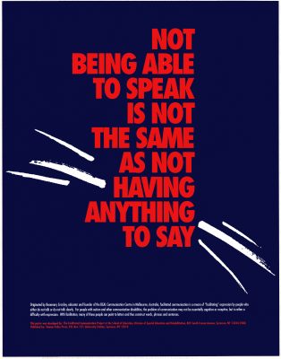 poster: not being able to speak is not the same as not having anything to say